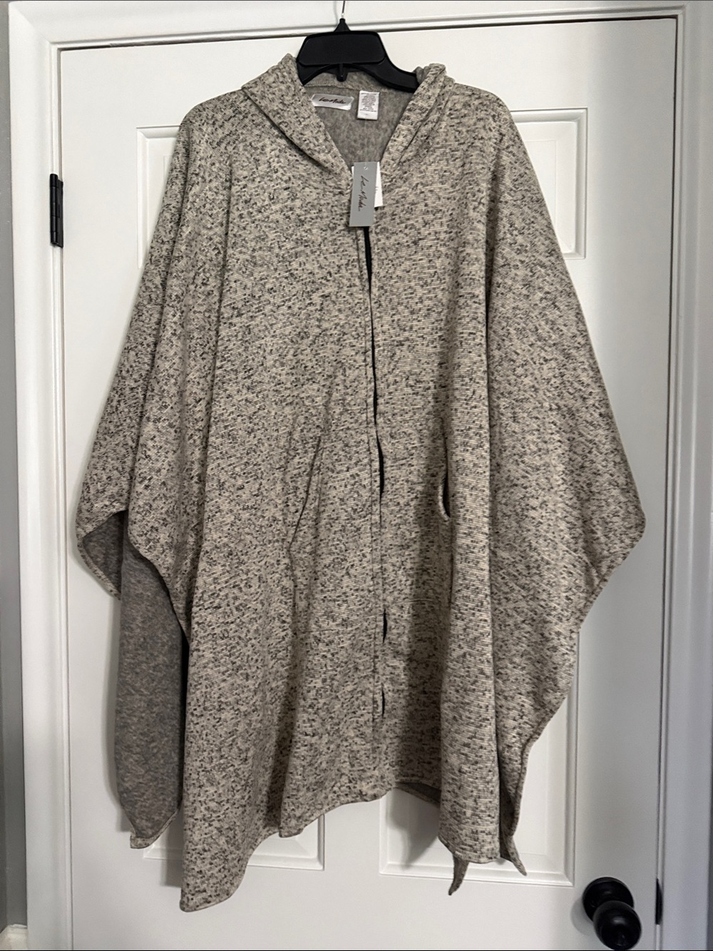 Collection & Co. Heather Gray Hooded Cape